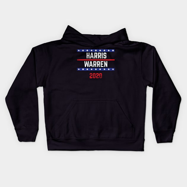 Kamala Harris and Elizabeth Warren on the one ticket? Dare to dream. Presidential race 2020 Distressed text Kids Hoodie by YourGoods